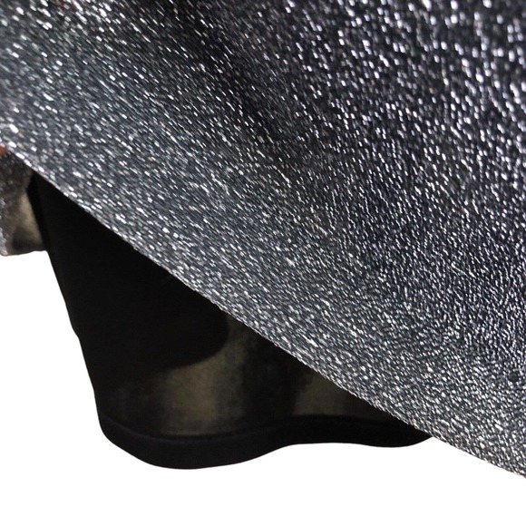 Andrea Polizzi Rex Lester Slip Dress Black Silver Metallic Shimmer Chemi… - Picture 11 of 12